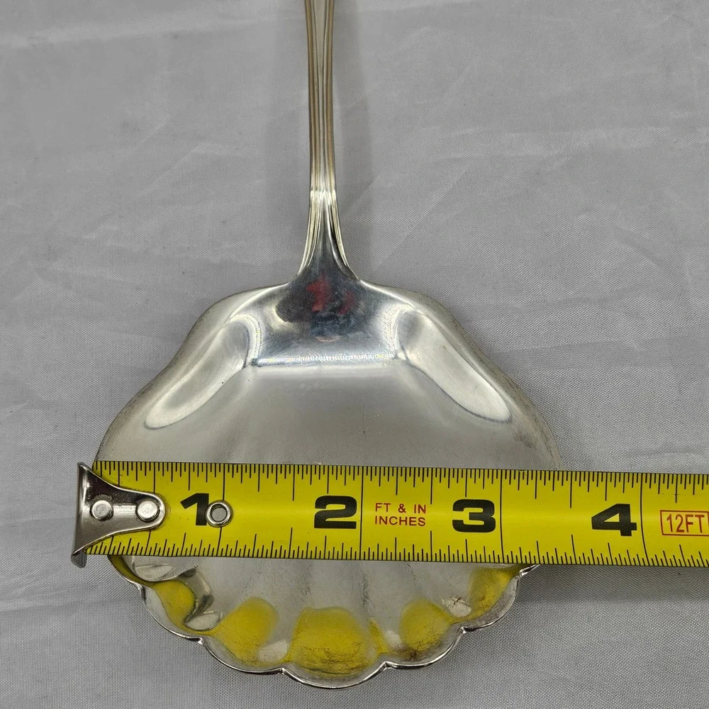 Gorham Heritage Silverplate Shell Serving Spoon Italy Scalloped Berry Nut 9in